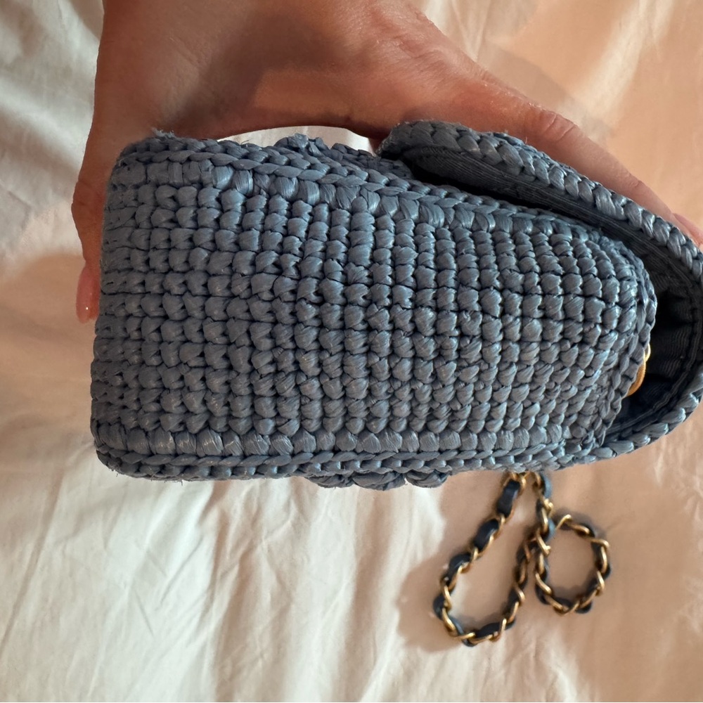 Chanel Light Blue Crochet flap - Picture 7 of 9